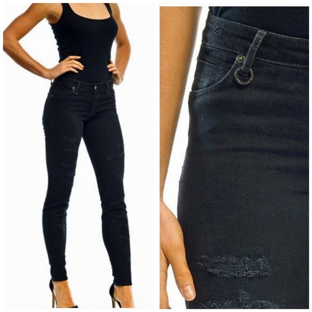 Neuw Razor Skinny Black Bandage Jeans